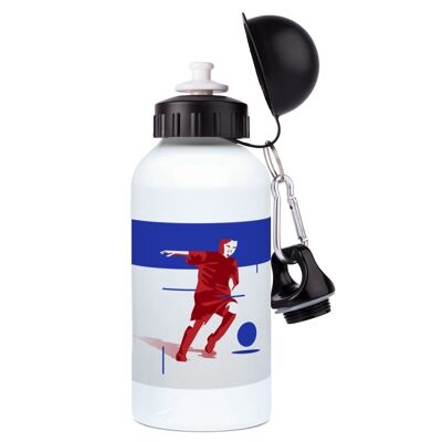 Botella de fútbol deportiva de aluminio para niños "El niño del fútbol" - Personalizable