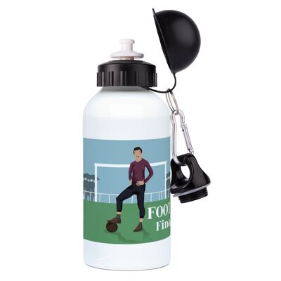 Vintage Aluminium-Sport-Fußballflasche „The English Game“ – anpassbar