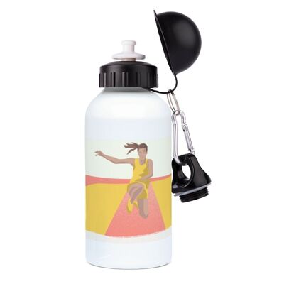 Aluminum sports bottle Athletics "Women's athletic jump" - Customizable