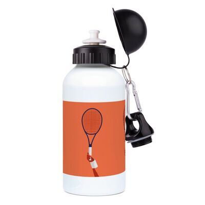 Botella deportiva de aluminio "Raqueta de tenis" - Personalizable