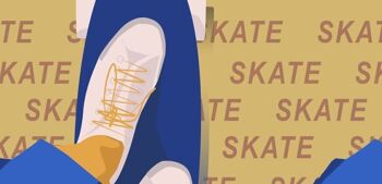 Gourde isotherme sport "Skate en jaune" - Personnalisable 4