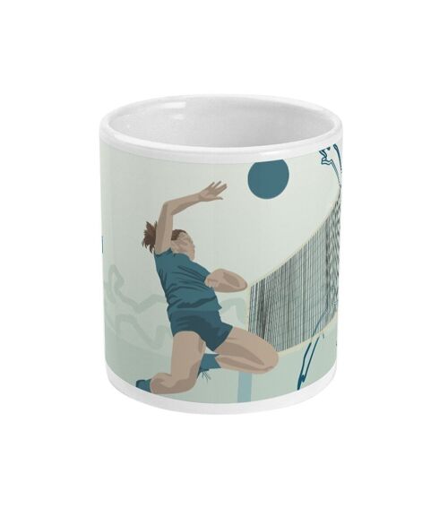 Tasse sport ou mug de volleyball "La volleyeuse" - Personnalisable