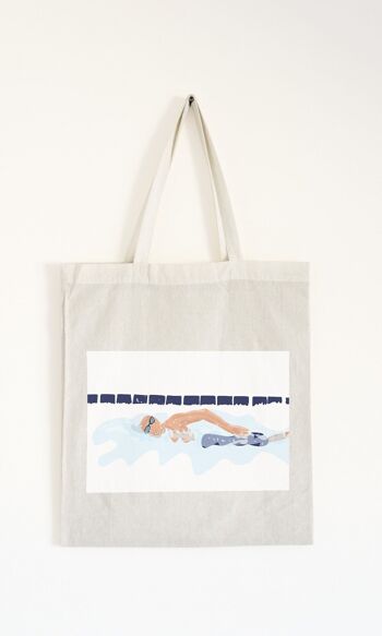 Tote bag sport ou sac natation vintage "Le crowl" 2