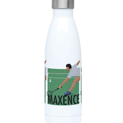Insulated sports bottle "Badminton player" - Customizable