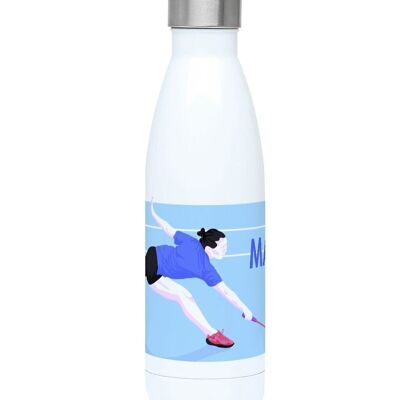 Insulated sports bottle "Badminton player" - Customizable