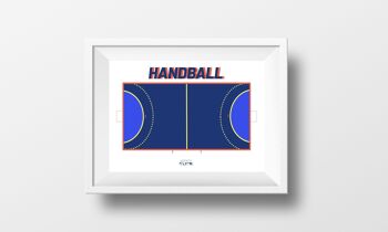 Affiche sport " Terrain de Handball " 1