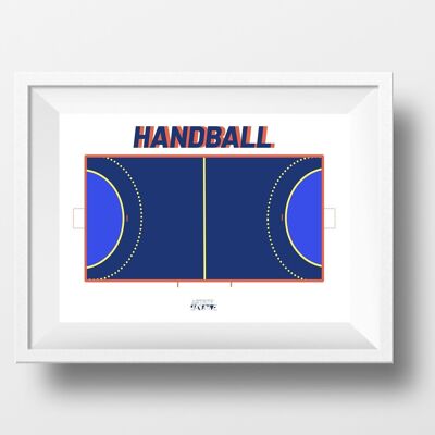 Affiche sport " Terrain de Handball "