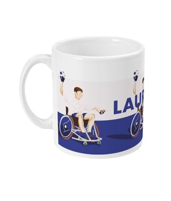 Tasse sport ou mug handfauteuil "Handball en bleu" - Personnalisable 2