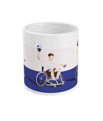Tasse sport ou mug handfauteuil "Handball en bleu" - Personnalisable 4