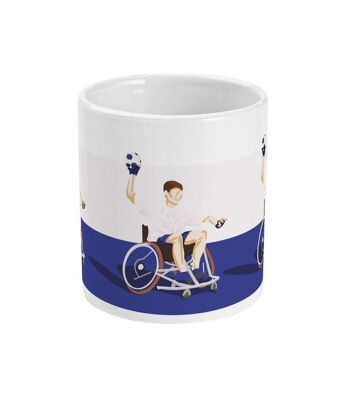 Tasse sport ou mug handfauteuil "Handball en bleu" - Personnalisable 9