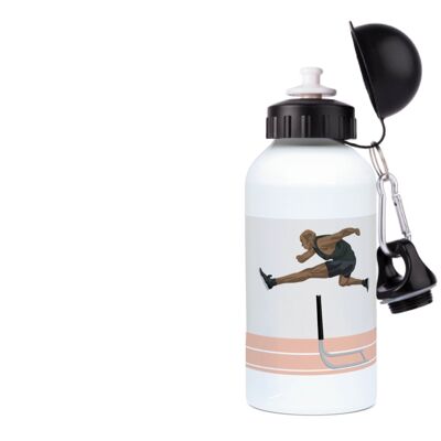 Athletics aluminum sports bottle "Men's hurdle jump" - Customizable