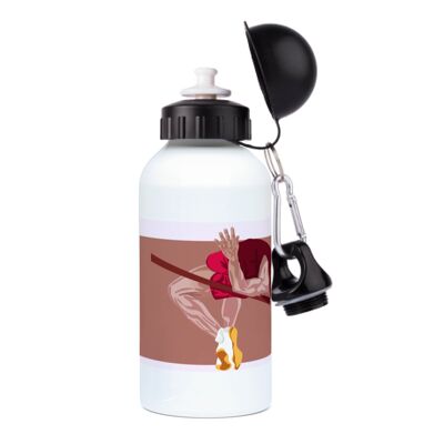 Athletics aluminum sports bottle "Men's high jump" - Customizable