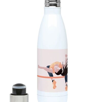 Botella deportiva isotérmica de atletismo "Salto de altura femenino" - Personalizable