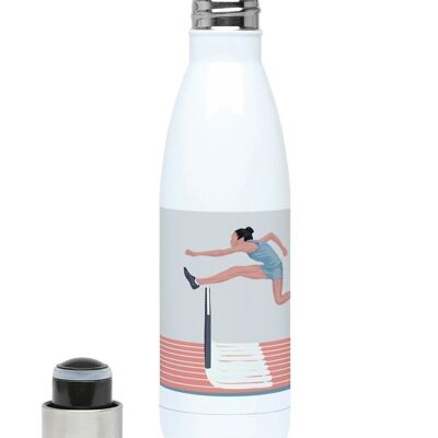 Botella deportiva isotérmica de atletismo "Salto de vallas mujer" - Personalizable