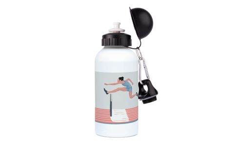 Gourde aluminium sport Athlétisme "Saut haie femme" - Personnalisable