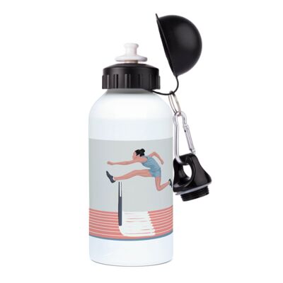 Athletics aluminum sports bottle "Women's hurdle jump" - Customizable