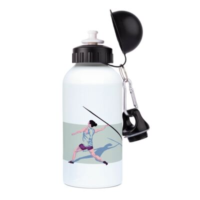 Gourde aluminium sport Athlétisme "Javelot femme" - Personnalisable