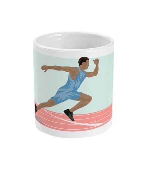 Tasse sport ou mug athlétisme "Sprint homme" - Personnalisable
