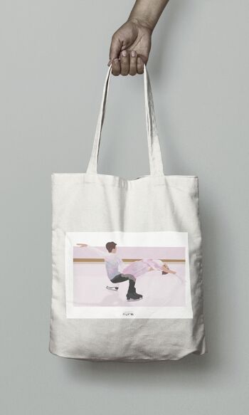 Tote bag sport ou sac patinage "Couple patineurs" 1