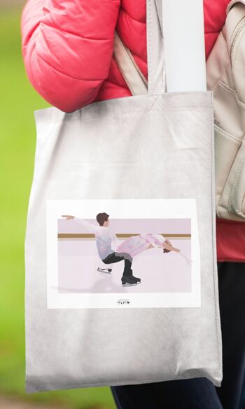 Tote bag sport ou sac patinage "Couple patineurs" 5