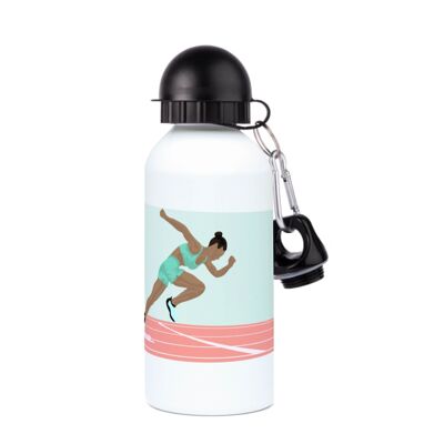 Botella deportiva de aluminio Atletismo "Mujer Sprint" - Personalizable