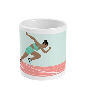 Tasse sport ou mug athlétisme "Sprint femme" - Personnalisable 1