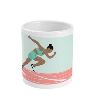 Tasse sport ou mug athlétisme "Sprint femme" - Personnalisable