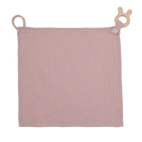 Kuscheltuch Musselin Hase Rosa