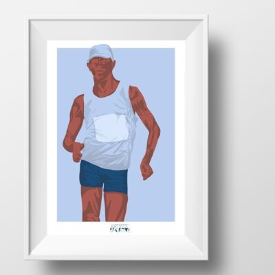 Affiche sport athlétisme "Marche homme"