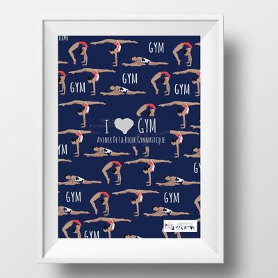 Affiche sport Gymnastique 'Gym La Riche'