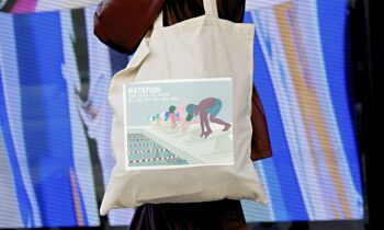 Tote bag sport ou sac natation "Le départ des garçons" 4