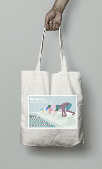 Tote bag sport ou sac natation "Le départ des garçons" 6