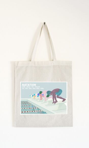 Tote bag sport ou sac natation "Le départ des garçons" 7