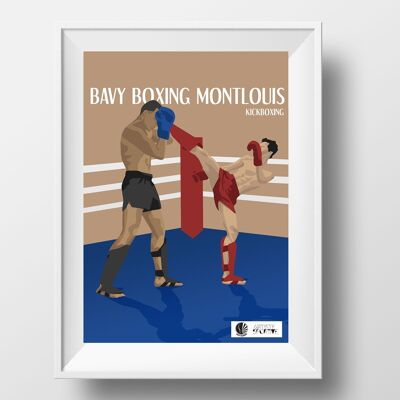 Affiche sport Kickboxing 'Bavy Boxing Montlouis '
