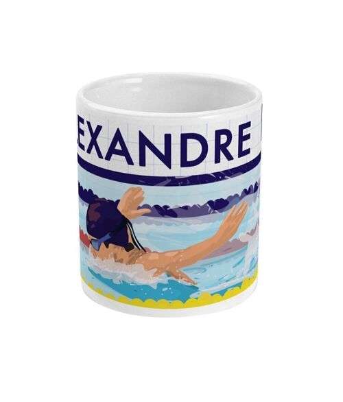 Tasse sport ou mug de natation "Le papillon du garçon" - Personnalisable