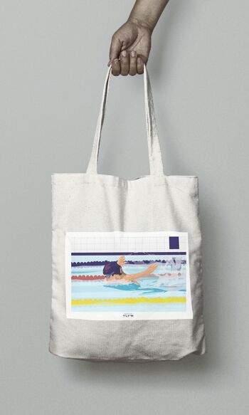 Tote bag sport ou sac natation "Le papillon du garçon" 6