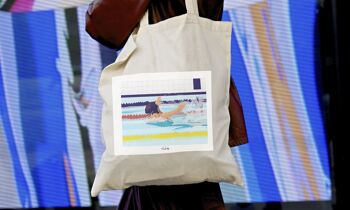 Tote bag sport ou sac natation "Le papillon du garçon" 9