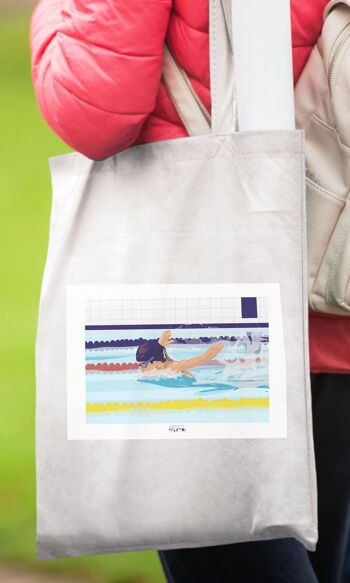 Tote bag sport ou sac natation "Le papillon du garçon" 10