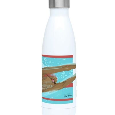 Vintage Swimming insulated sports bottle "The girl's swim" - Customizable