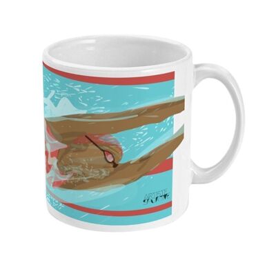 Tasse sport ou mug de natation "La nage de la fille" - Personnalisable
