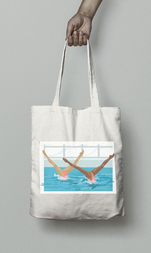 Tote bag sport ou sac natation synchronisée "Le duo"