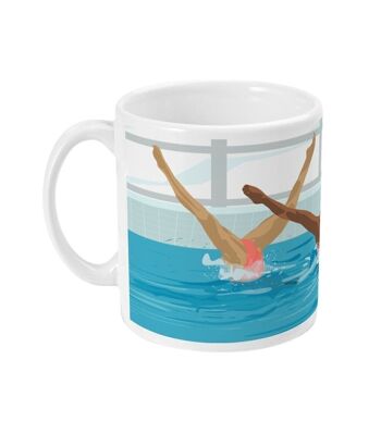 Tasse sport ou mug de natation synchronisée à personnaliser "Le Duo" 10