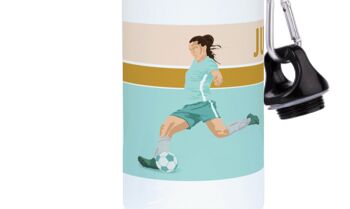 Gourde aluminium sport football féminin "Footballeuse" - Personnalisable 5