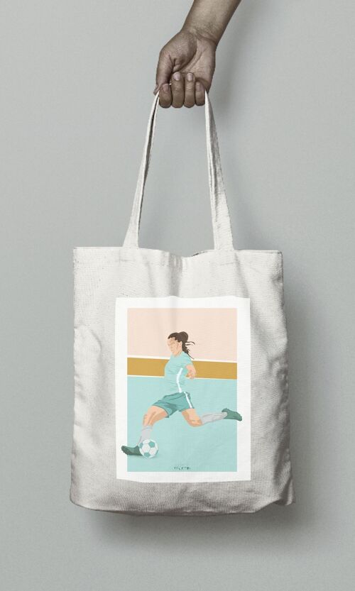 Tote bag sport ou sac football "Footballeuse"