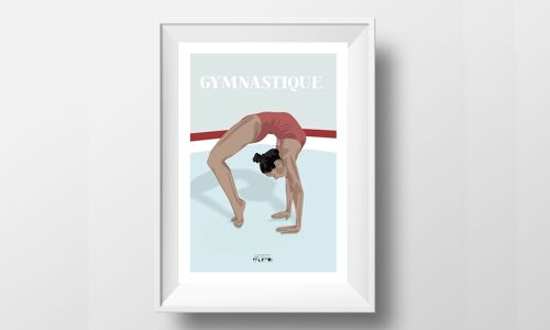 Affiche sport Gymnastique "Le pont"