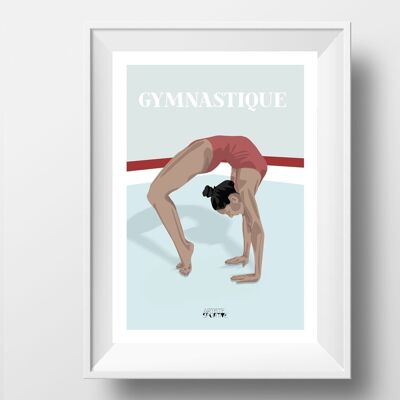Affiche sport Gymnastique "Le pont"
