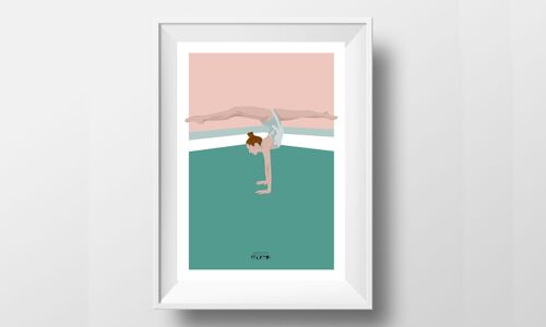 Affiche sport Gymnastique "Au sol"