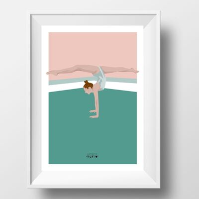 Affiche sport Gymnastique "Au sol"