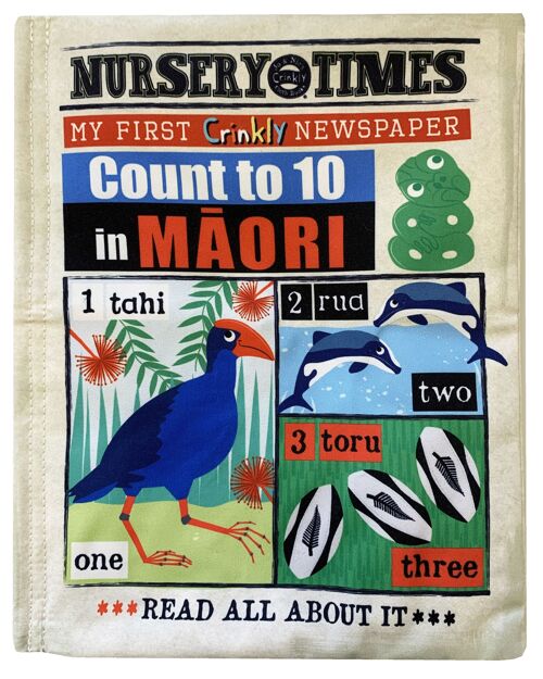Nursery Times Crinkly Newspaper - Count to 10 in Maori *NEW*