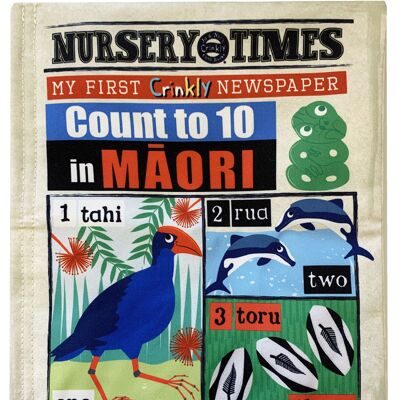 Journal Nursery Times Crinkly - Comptez jusqu'à 10 en maori *NOUVEAU*